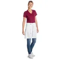 Produktbild: ZOLLNER Bistroschürze in weiß - robuster und langlebiger Vorstecker in 80x50 cm - Unisex - bis 95°C waschbar - Mischgewebe - mit Bindebänder für optimalen Halt