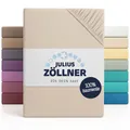 Produktbild: Julius Zöllner Jersey Spannbettlaken für Baby- und Kinderbetten, 100% Jersey-Baumwolle, Oeko-TEX Standard 100 Zertifiziert, Gr. 60x120cm / 70x140cm, 1er Pack, Shell