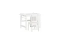 Produktbild: SoBuy Kindertisch mit Stuhl und 2 Regalbrettern Weiß 80x50x60cm Nordisch