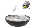 Produktbild: matches21 HOME & HOBBY Wasserspiel Solar-Brunnen Set für draußen - 45 cm Schale schwarz, (1 tlg), Wasser-Fontäne als Solar Spring-Brunnen Garten-Deko Vogeltränke