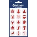 Produktbild: AVERY Zweckform Aufkleber Weihnachtsmotive, rot, 15 Etiketten