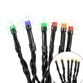 Produktbild: LED Lichterkette Deko Beleuchtung Party Garten Außen IP44 RGB 6h-Timer Batterie