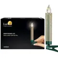 Produktbild: Krinner Lumix Crystal 5er Erweiterungs-Set Kabellose Christbaumkerzen Champagner