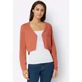 Produktbild: Bolero INSPIRATIONEN, Damen, Gr. 40, orange (papaya), 100% Baumwolle, unifarben, Strickjacken Bolero