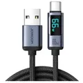 Produktbild: Schnellladekabel USB C - USB A Kabel 66W 1,2m mit LED-Anzeige Joyroom S-AC066A16 - Schwarz
