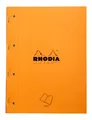 Produktbild: Rhodia 5x Block an der Seite geheftet A4 80 Blatt liniert 80g - Orange 118014C