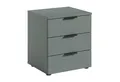 Produktbild: Bega Consult Nachtkommode LINZ, Salbeigrün, Schwarz, Salbei Dekor, 3 Schubladen, B 45,2 x H 50,7 x T 40 cm