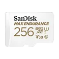 Produktbild: SanDisk MAX ENDURANCE microSDXC Speicherkarte mit Adapter 256 GB (Für Dashcams und Heimüberwachungssysteme,100 MB/s Übertragung, V30, Class 10, U3)