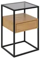 Produktbild: ACTONA GROUP Nachttisch Randolf Nachttisch 1 Ablage, 1 Schublade, Glas rau (1-St)