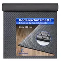 Produktbild: HD Fitness Bodenschutzmatte 200x100cm - extra dicke 7mm Unterlegmatte für Laufband, Crosstrainer, Rudergerät, Rollentrainer, rutschfest- auch für Yoga