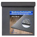 Produktbild: Bodenschutzmatte grau Unterlegmatte für Fitnessgeräte Rudergerät Crosstrainer...