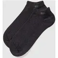 Produktbild: BOSS Sneakersocken mit Label-Print im 2er-Pack in Anthrazit, Größe 39/42