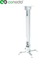 Produktbild: conecto CC50281 Deckenhalterung + Wandhalterung für Beamer, neigbar: -15° bis +15°, schwenkbar: -8° bis 8°, nicht drehbar, Deckenabstand: 430-650mm, Traglast: max. 20,0kg, universeller Montagebereich: 225-316 mm, weiß