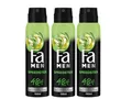 Produktbild: FA Deospray Men Speedster mit Taurin (3x 150 ml) aktiviere deinen Körper, Geist & Sinne mit dem erfrischenden Duft von Zitrus & Zitronengras