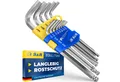 Produktbild: S&R Innensechskantschlüssel Innensechskantschlüssel Satz HX,13-tlg mit Kugelkopf in Kunststoffclip (Set, 13 St., 13-tlg, 0,05 bis 3/8 Zoll), 0,05 Zoll bis 3/8 Zoll, Cr-V-Stahl gehärtet, Korrosionsschutz