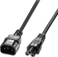 Produktbild: Lindy - Spannungsversorgungs-Verlängerungskabel - IEC 60320 C14 bis IEC 60320 C5 - 2,0m - geformt (30341)