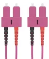 Produktbild: helos LWL Patchkabel OM4 Duplex 3,0mm SC-SC 50/125µm erikaviolett 1m LSZH