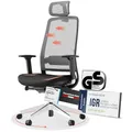 Produktbild: Yaasa Chair Expert Bürostuhl Ergonomisch mit Kopfstütze Schwarz – Schreibtischstuhl mit Lordosenstütze, 4D-Armlehnen & Flex-Rückenlehne für seitliche Bewegung – Zertifizierte Qualität, 130kg