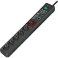 Produktbild: Brennenstuhl Steckdosenleiste Secure-Tec, 3m Kabel, 6-fach, Überspannungsschutz, Master-Slave Schalter