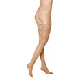 Produktbild: KUNERT Damen Halterlose Strümpfe Satin Look 20 breites Spitzenband 20 DEN tan 1003 M