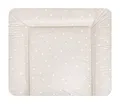 Produktbild: Wickelauflage Wickelunterlage PVC Beige Weiß Sterne 75 x 85 cm abwaschbar