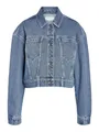 Produktbild: Noisy may Damen Jeansjacke mit Knopfleiste und Klappentaschen, Farben:Blau-3, Größe:L