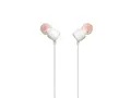 Produktbild: JBL Tune 110 – In-Ear Kopfhörer mit verwicklungsfreiem Flachbandkabel und Mikrofon in Weiß – Für grenzenlosen Musikgenuss mit der Pure Bass Sound Technologie