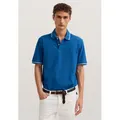 Produktbild: Poloshirt BUGATTI, Herren, Gr. M, blau (370, marine), 100% Baumwolle, unifarben, normal, ohne Ausschnitt, Shirts, Modern Fit aus reiner Baumwolle