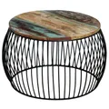 Produktbild: vidaXL Couchtisch aus Altholz, rund, 68 x 37 cm