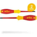 Produktbild: Wiha - Schraubendreher Set 2-teilig Elektriker vde geprüft, isoliert 1.000 v (32281) i Profi Schraubenzieher Set Kreuzschlitz i Elektriker Werkzeug