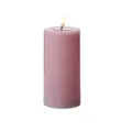 Produktbild: 283 LED Kerze Mia Deluxe Echtwachs flackernd Wachsspiegel H: 15cm D: 7,5cm rosa