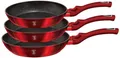 Produktbild: BerlingerHaus Burgundy Metallic Line Bratpfannen-Set - 3-teilig