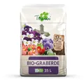 Produktbild: PALIGO Bio Graberde 35l Sack 1 Paket Pflanzerde Blumenerde Erde Kultursubstrat Gärtner Qualität Torfreduziert Mit Kalk & Dünger Für Grabstätten & Friedhof Tommi