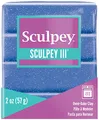 Produktbild: Sculpey S302 549 Polymer III Blue Glitter 57 ml, Kunststoff, blau glitzernd, 2oz