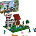 Produktbild: LEGO 21161 Minecraft Die Crafting-Box 3.0 2-in-1 Set Schloss oder Farm mit Figuren: Steve, Alex und Creeper