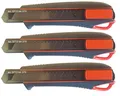 Produktbild: Würth 3x 2K Cutter-Messer mit Schieber incl. 3 Klingen