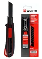 Produktbild: Würth 2K Teppichmesser Cuttermesser mit Schieber Griff 18 mm mit 13 Klingen