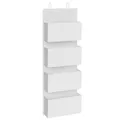 Produktbild: SONGMICS Hängeorganizer mit 4 Taschen, Kleiderschrank-Organizer, Hängeaufbewahrung, Tür-Organizer, Hängeregal Stoff, Schlafzimmer Wohnzimmer, 12 x 33,5 x 100 cm, wolkenweiß RDH004W01