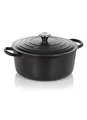 Produktbild: Le Creuset Signature Gusseisen-Bräter mit Deckel, Ø 26 cm, Rund, Für alle Herdarten und Induktion geeignet, Volumen: 5,3 l, 5,135 kg, Schwarz, 21177260000430