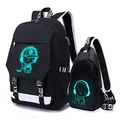 Produktbild: Asge Schulrucksack Jungen Teenager Nylon Groß Schultaschen Mädchen Ranzen Kinder Rucksäcke Druck Schulranzen für 8-16 Jahre School Bags for Boys Wasserdicht Schulranzen