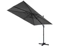 Produktbild: Gardissimo Ampelschirm mit Ständer Cannes 300x200 cm anthrazit, lange Seite nach vorne, mit UV Schutz 50+, Kurbel, 360 Grad drehbar, rechteckig, Kurbelschirm, Marktschirm, Sonnenschirm