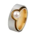 Produktbild: Ernstes Design Ring R148 Edelstahl matt teilvergoldet Weite 48-71