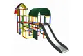 Produktbild: move and stic Spielturm LINUS Klettergerüst mit Rutsche Konstruktions-Spielset, (komplettes Spielset incl. Rutsche), mit Tunnel und Spielzeugglocke am Turm, Made in Germany