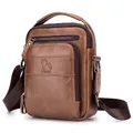 Produktbild: Leder Umhängetasche Herren Schultertasche Vintage Männer Tasche Crossbody Bag...
