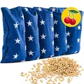 Produktbild: Kirschkernkissen Mikrowelle 55x20 cm - Körnerkissen Nacken Schulter - Wärmekissen Mikrowelle - Nackenwärmer - Kirschkernkissen groß - Körnerkissen Mikrowelle - Sternchen