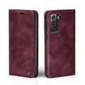 Produktbild: Handy Hülle für Samsung Galaxy S21 FE Klapp Magnet Smartphone Cover Case Rot