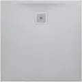 Produktbild: Pro Gelcoat-Duschwanne Marbond extraflach quadratisch, seitlicher Ablauf 80x80, Hellgrau matt H2109500770001 - Laufen