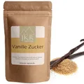 Produktbild: JKR Spices echter Bourbon Vanille Zucker 200g | Vanillezucker CO² neutral verpackt | Rohrzucker und Madagaskar Bourbon Vanille gemahlen | Kei Vanille aroma | 100% Natürliche Zutaten