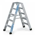 Produktbild: ZARGES LM-Stehleiter Klappleiter Seventec 2x5 Stufen Aluminium silber