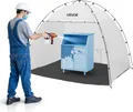 Produktbild: VEVOR tragbares Lackierkabinenzelt (233x172x190 cm Arbeitsbereich) Sprühfarbenzelt für Sprühmalerei, wasserfeste Farbkabine mit integriertem Boden & aufrollbarer Tür für Schränke Stühle Tische